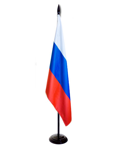 Флаг России на напольном флагштоке Флаг России на напольном флагштоке